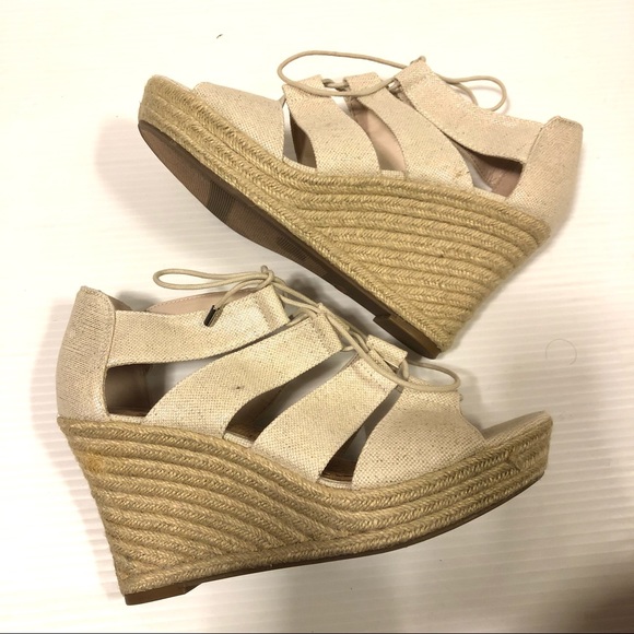 Merona Mazie Lace Up Espadrilles Wedges, 10 - Picture 2 of 9